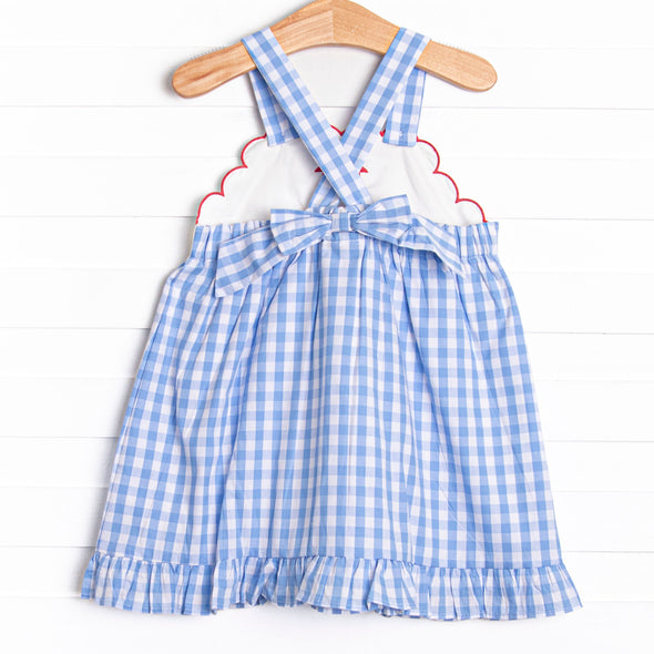 Composition Cutie Applique Dress, Blue