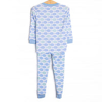 With the Tide Bamboo Pajama Set, Blue