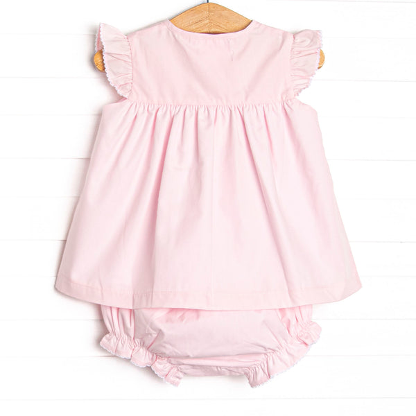 Bleu: Analise Embroidered Diaper Set, Pink
