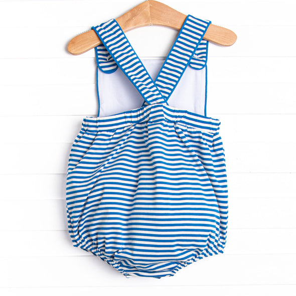 Clayton Sunsuit, Persian Blue Stripe