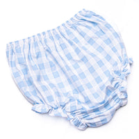 Off Land Lobster Smocked Ruffle Diaper Set, Blue