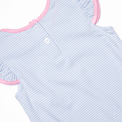Wheels on the Bus Applique Dress, Blue