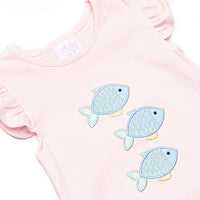 Shimmering Scales Applique Skort Set, Pink