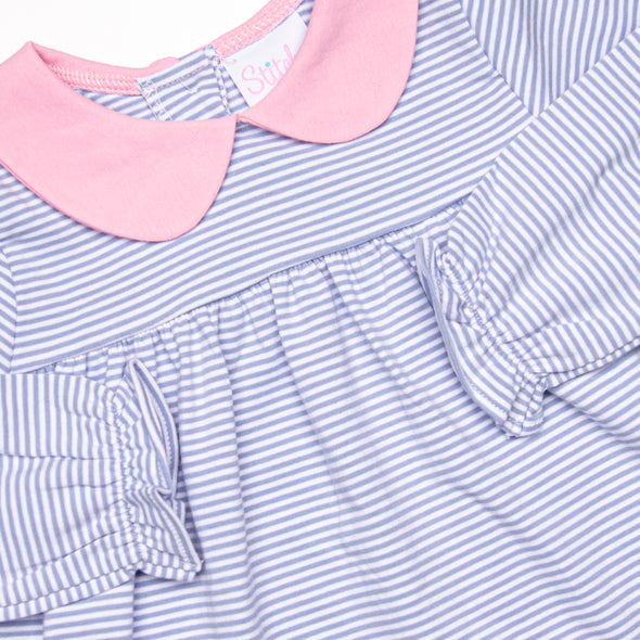 Olivia Legging Set, Periwinkle Stripe