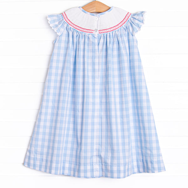 Royal Reign Smocked Bishop Dress, Blue