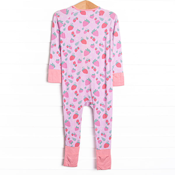 Strawberry Slumber Bamboo Zippy Pajama, Pink