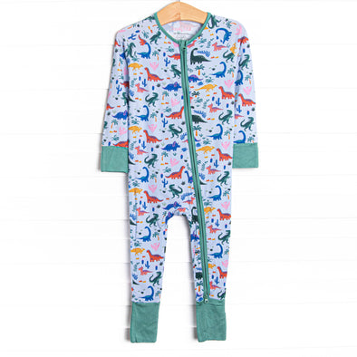 Jurassic Dreamer Bamboo Zippy Pajama, Blue