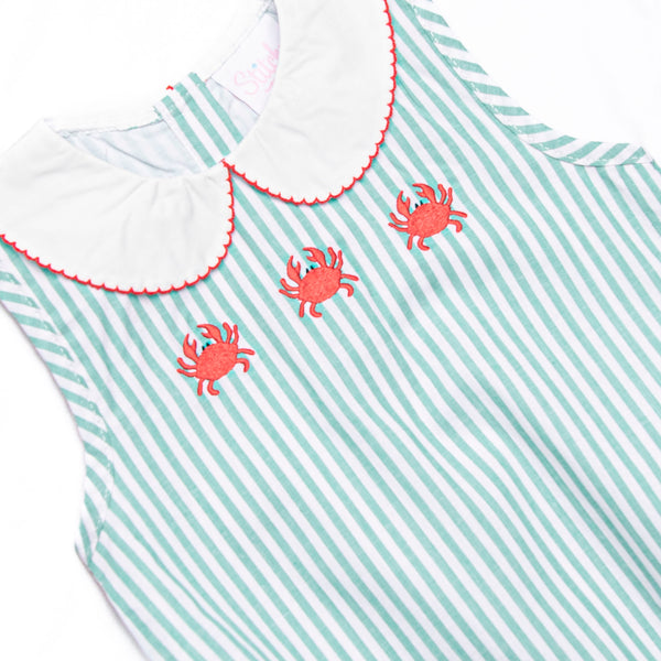 Cutest Crab Trio Applique Bubble, Green