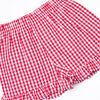 A+ Essentials Applique Ruffle Short Set, Red