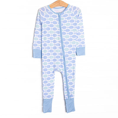 With the Tide Bamboo Zippy Pajama, Blue