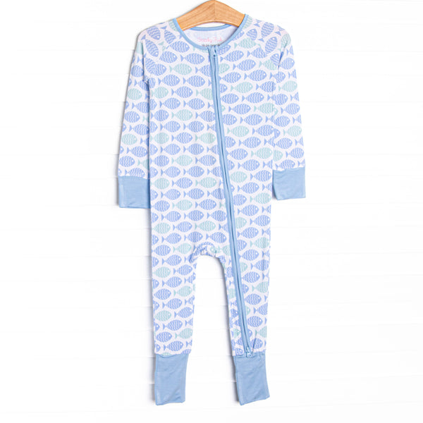 With the Tide Bamboo Zippy Pajama, Blue