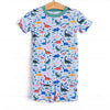 Jurassic Dreamer Bamboo Pajama Short Set, Blue