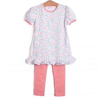 Tied Together Legging Set, Pink