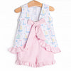 Dock Days Ruffle Short Set, Pink