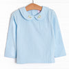 Tilling Tractor Embroidered Top, Blue
