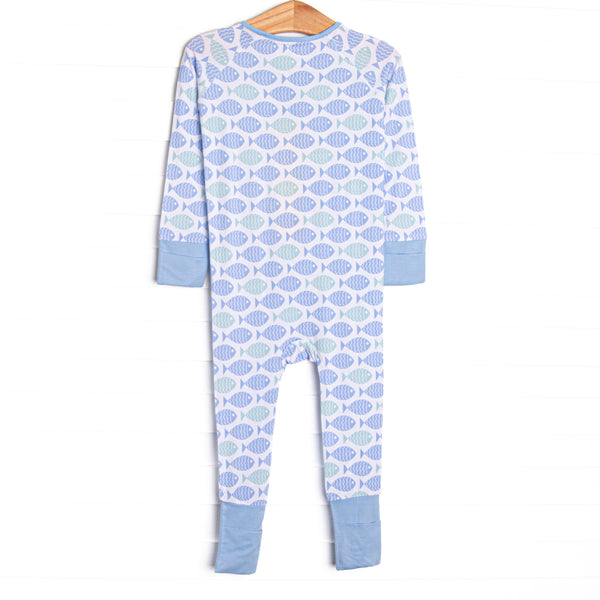 With the Tide Bamboo Zippy Pajama, Blue