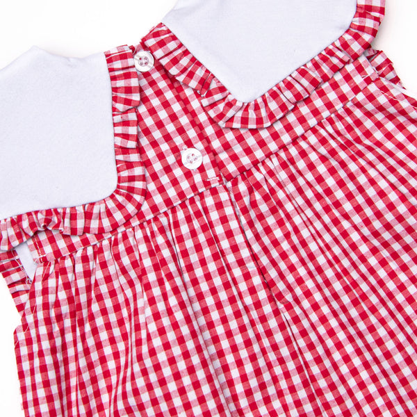 A+ Essentials Applique Dress, Red