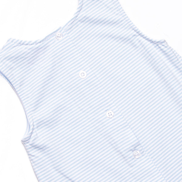 Summer Snow Cones Applique Diaper Set, Blue Stripe