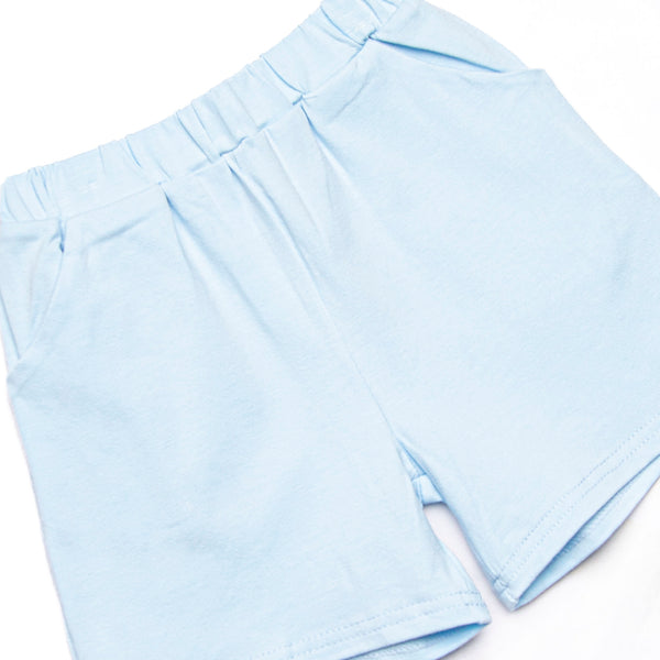 Summer Snow Cones Applique Short Set, Blue Stripe