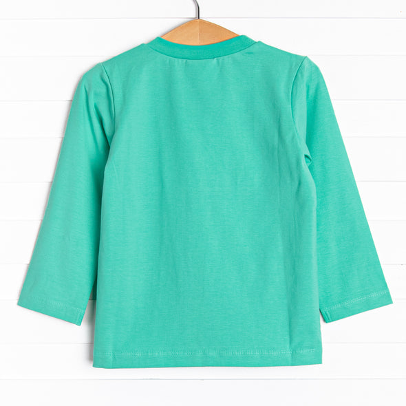 On the Job Smocked Top, Green