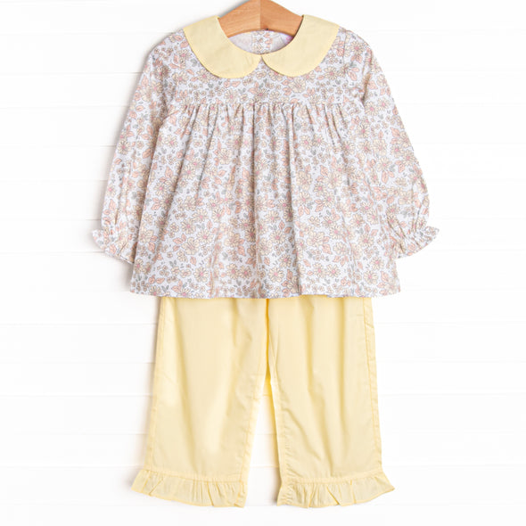 Daffodil Days Ruffle Pant Set, Yellow