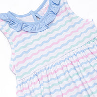 Ric Rac Rays Ruffle Dress, Blue