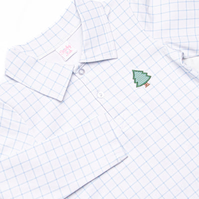Blue Spruce Applique Polo, Blue
