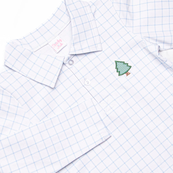Blue Spruce Applique Polo, Blue