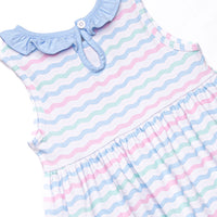 Ric Rac Rays Ruffle Dress, Blue