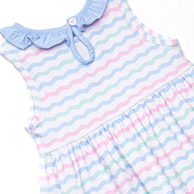 Ric Rac Rays Ruffle Dress, Blue