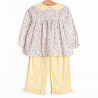 Daffodil Days Ruffle Pant Set, Yellow