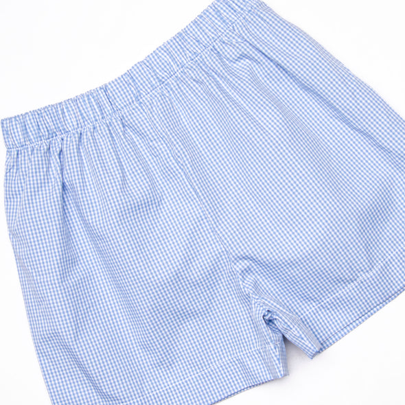 My First Day Smocked Short Set, Blue