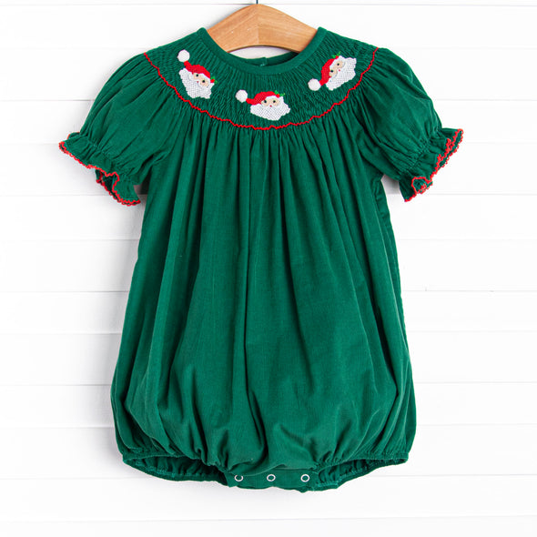 St. Nicholas Smocked Bubble, Green