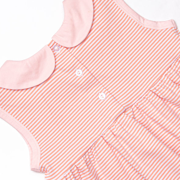 Isabella Dress, Light Pink and Peach Stripe