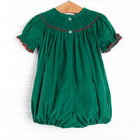St. Nicholas Smocked Bubble, Green