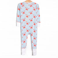 Sand Crab Sleeper Bamboo Zippy Pajama, Blue