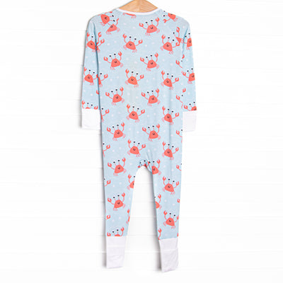 Sand Crab Sleeper Bamboo Zippy Pajama, Blue