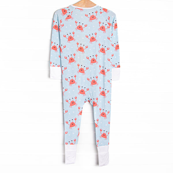 Sand Crab Sleeper Bamboo Zippy Pajama, Blue