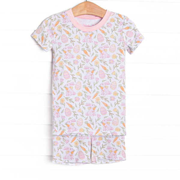 Carrots and Cuddles Bamboo Pajama Short Set, Pink