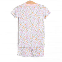 Carrots and Cuddles Bamboo Pajama Short Set, Pink