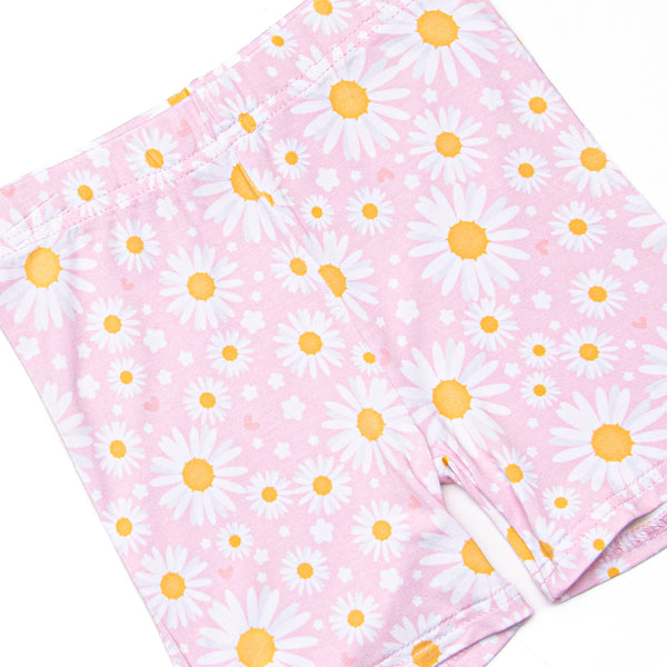 Dotted with Daisies Bamboo Pajama Short Set, Pink