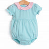 Annie Puff Sleeve Bubble, Mint Stripe