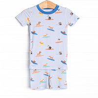 Ruff Tide Rider Boy Bamboo Pajama Short Set, Blue