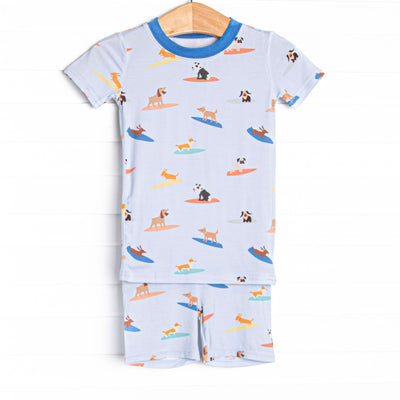 Ruff Tide Rider Boy Bamboo Pajama Short Set, Blue
