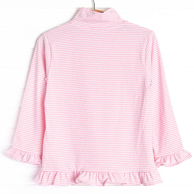 Puppy Embroidered Pullover, Pink