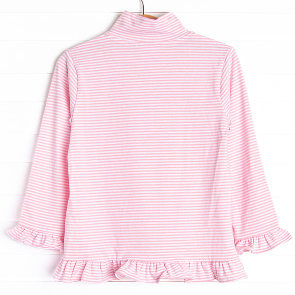 Puppy Embroidered Pullover, Pink