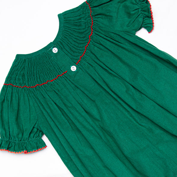 St. Nicholas Smocked Bubble, Green