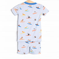 Ruff Tide Rider Boy Bamboo Pajama Short Set, Blue