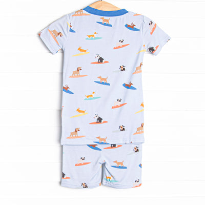 Ruff Tide Rider Boy Bamboo Pajama Short Set, Blue