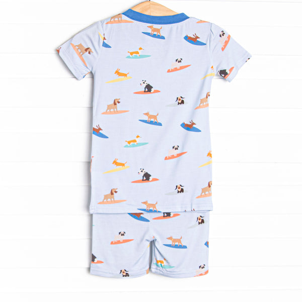 Ruff Tide Rider Boy Bamboo Pajama Short Set, Blue